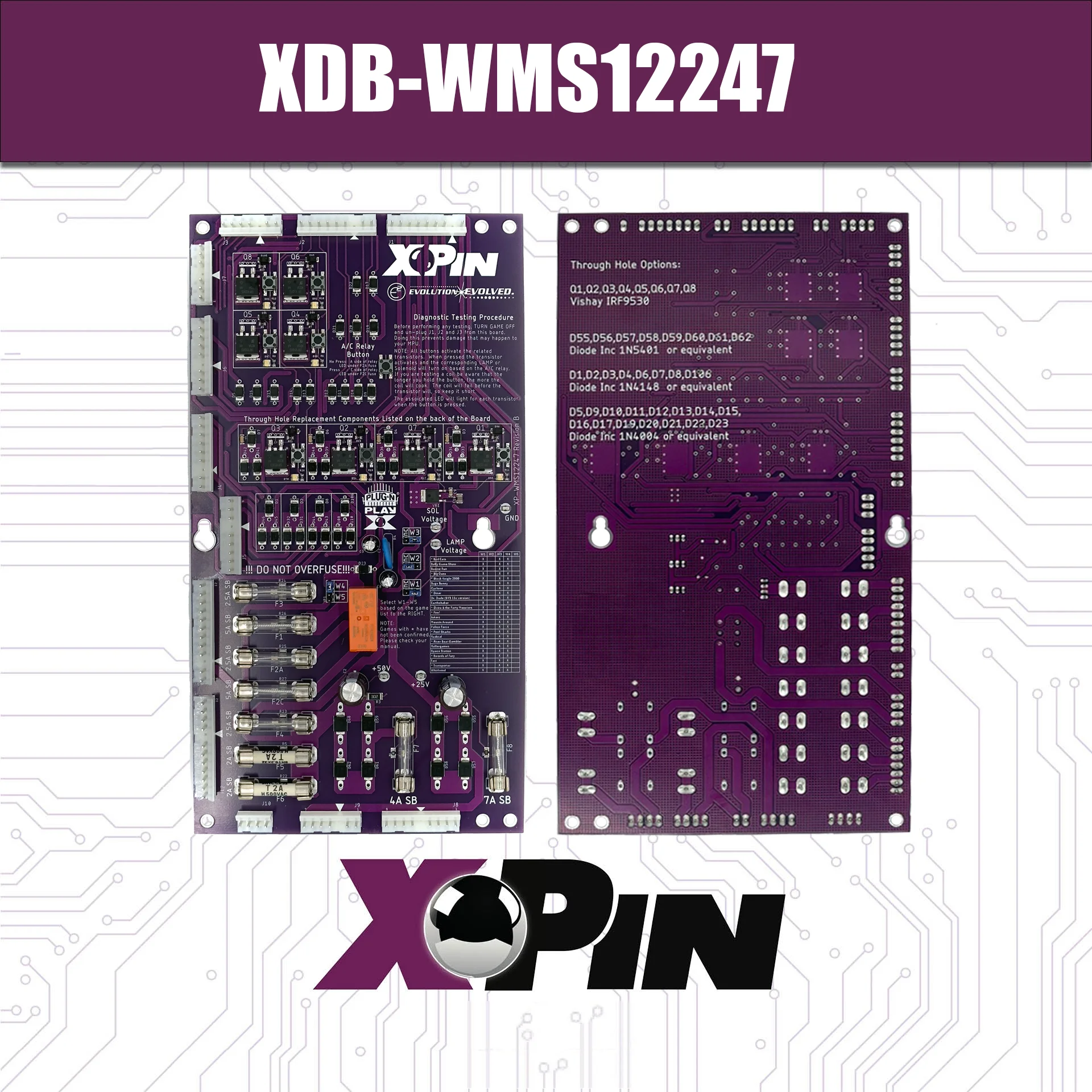 XP-WMS12247 WILLIAMS AUX DRIVER BOARD