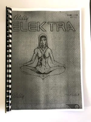 Bally Elektra game manual