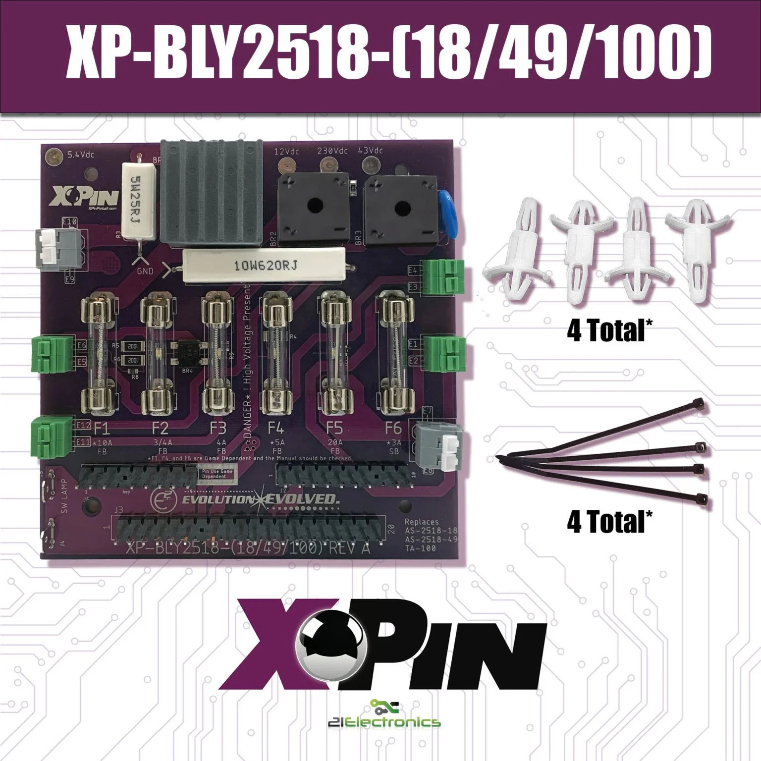 Bally rectifier board AS-2518-18 by XPin