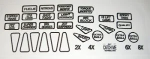 Insert decals (Laminated & Die Cut) Corvette