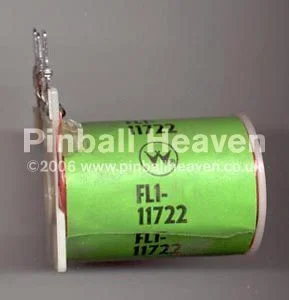 Upper flipper solenoid coil (green) FL-11722