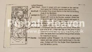 Instruction card, LW3