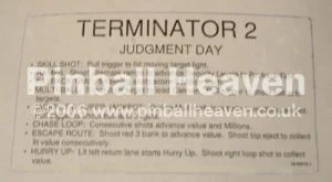 Instruction card, T2