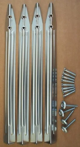 Chrome leg set (inc bolts/levellers/nuts)
