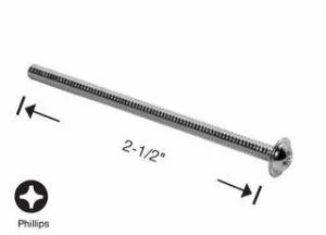 4006-01027-40 Machine Screw 6-32 x 2-1/2 inch long phillips with round washer head.