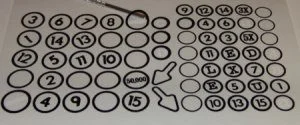 Insert decal set (Laminated & Die Cut) 8 Ball Deluxe