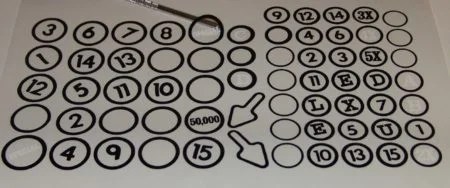 Insert decal set (Laminated & Die Cut) 8 Ball Deluxe