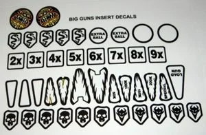 Insert decals (Laminated & Die Cut) Big Guns