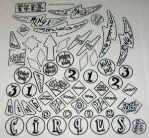 Insert decals (Laminated & Die Cut) CV