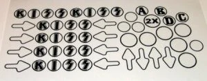 Insert decals (Die Cut & Laminated) KISS