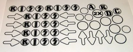 Insert decals (Die Cut & Laminated) KISS