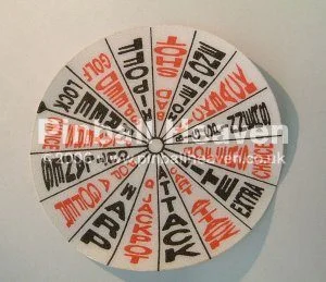 Spinning disk decal