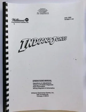Manual - Indiana Jones (Williams)