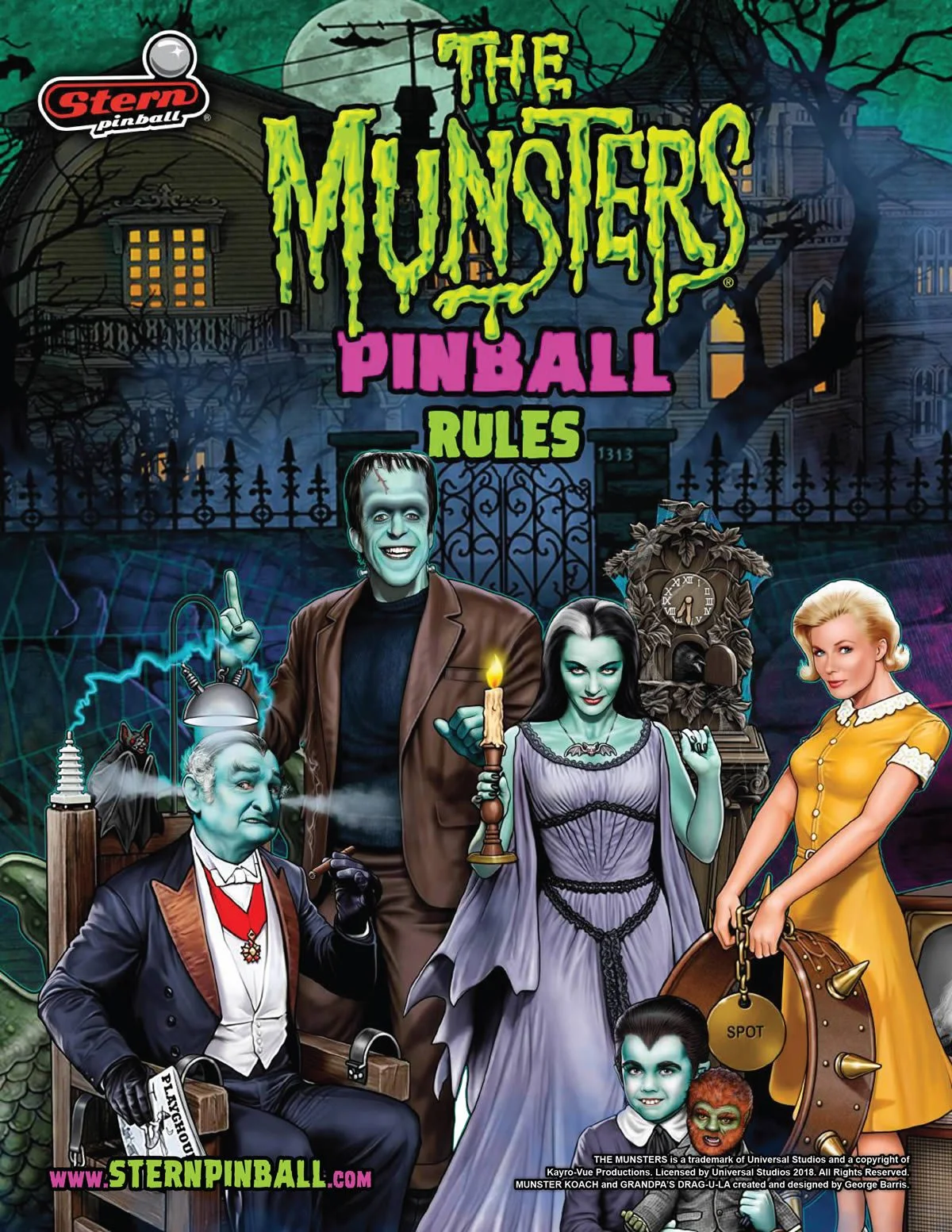 Munsters Pinball Rule Sheet