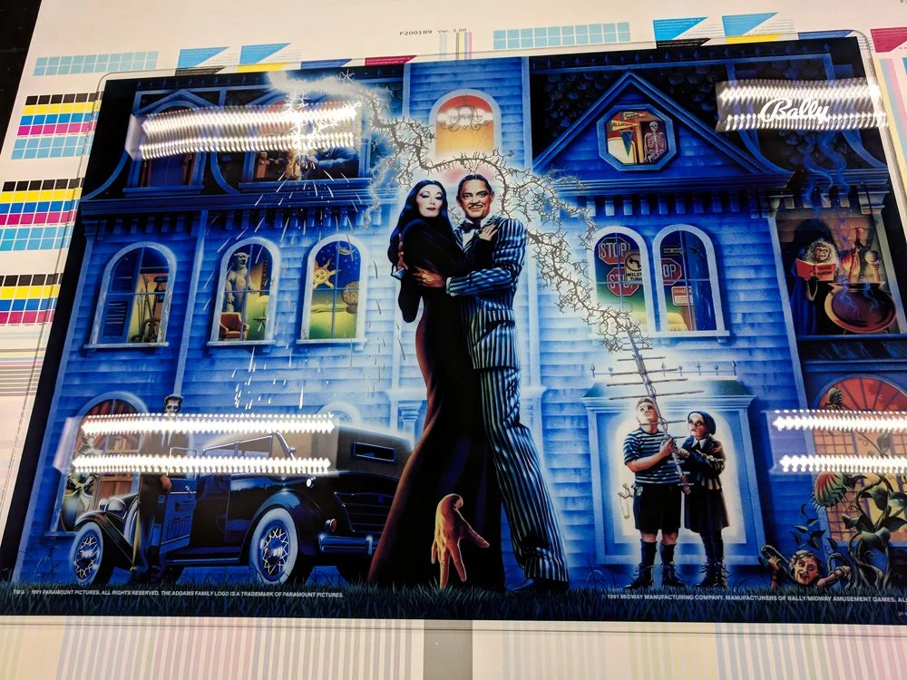 Addams Family backglass Mirrored GLASS! - Image 3