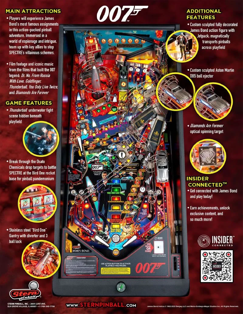 James Bond Premium Edition Pinball Machine James Bond Premium Edition Pinball Machine