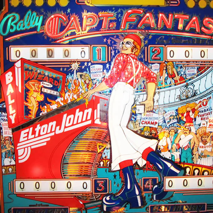 Elton John Pinball Machine - Captain Fantastic