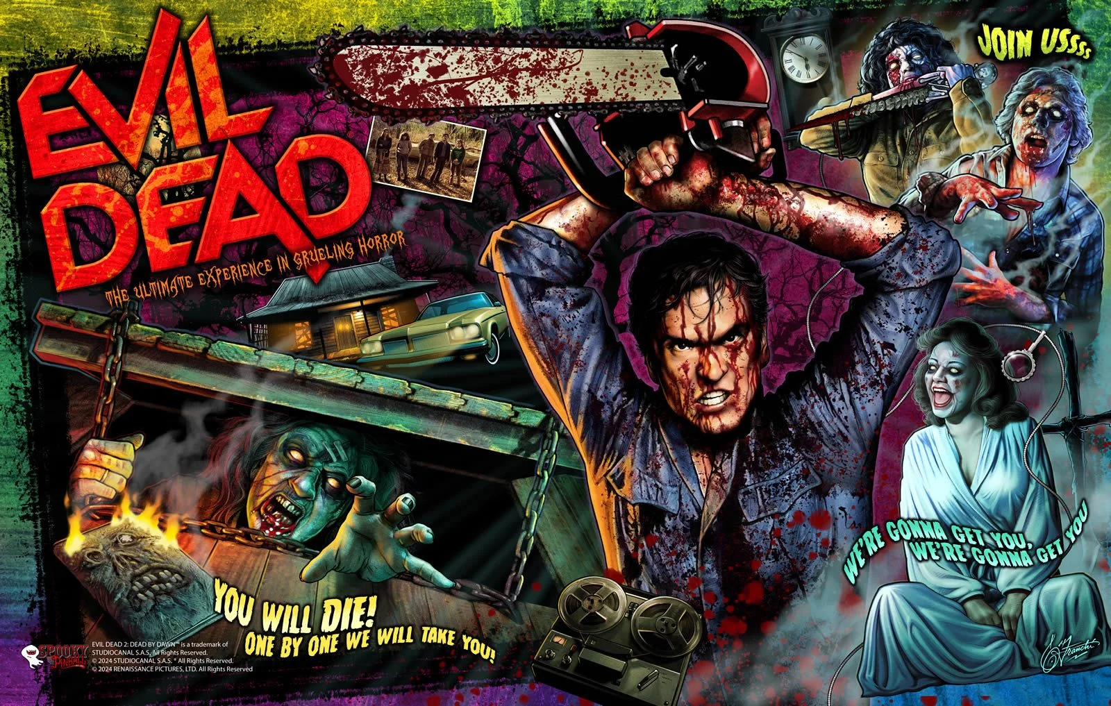 Evil Dead Pinball Machine by Spooky Pinball