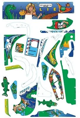 Fish Tales pinball plastic set
