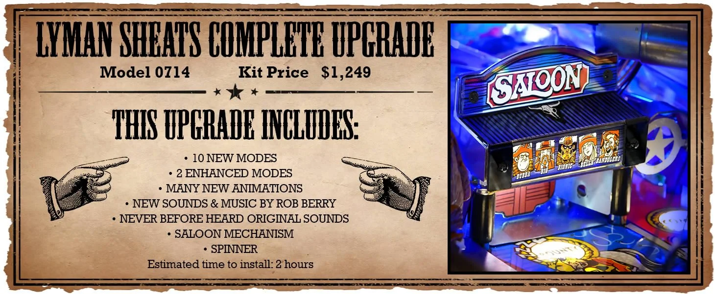 Lyman Sheats Complete Upgrade for Cactus Canyon - Pinball Heaven