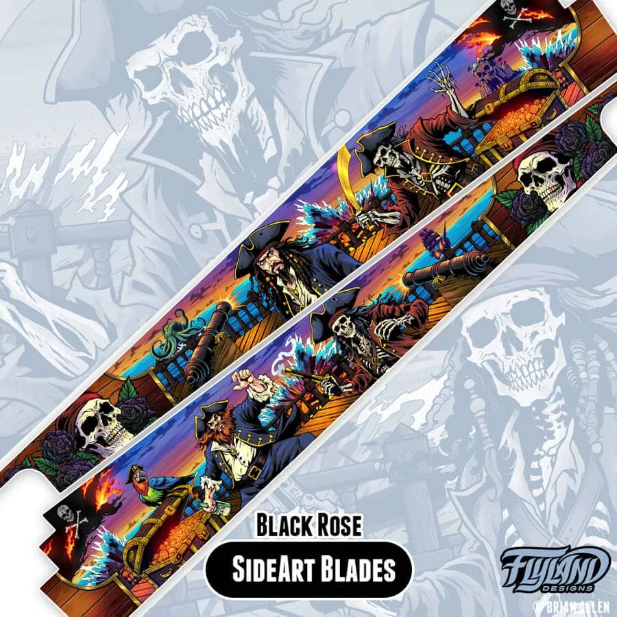 Black Rose art blades by Flyland Designs