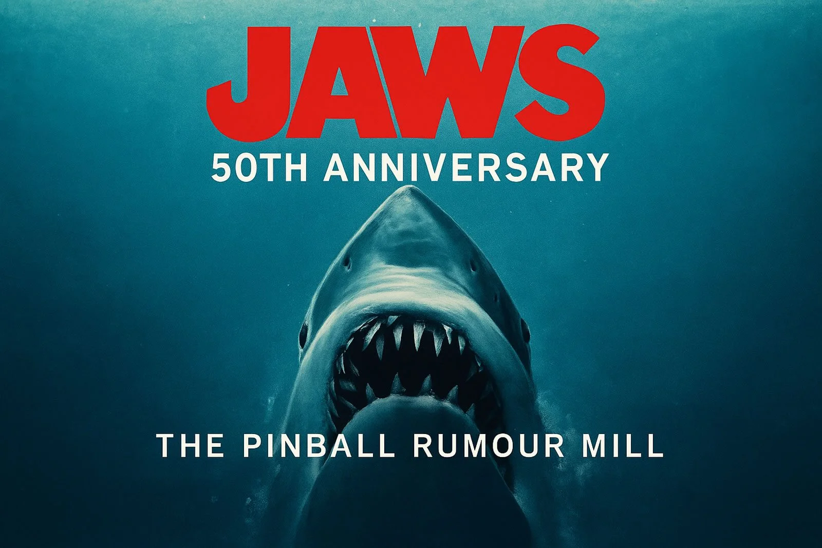 Jaws 50th Anniversary Pinball Machine
