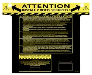 Stern backbox warning decal 820-7500-00