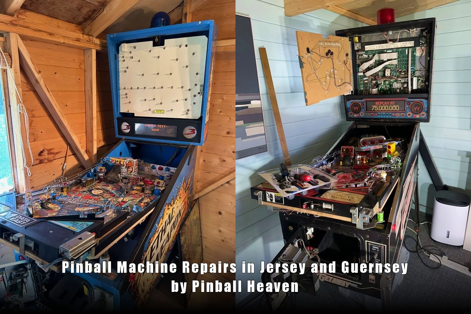 Pinball Machine Repairs in Jersey and Guernsey by Pinball Heaven